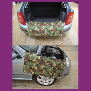 Green Camo Wing Protector Protect Vehicle Bodywork, Bumper, Boot - Non Slip Mat - Picture 1 of 5