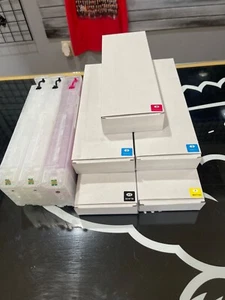 8 cartouches d'encre vides pour Epson F2100 F2000 avec puces - Photo 1/4