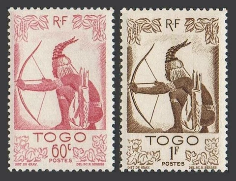 Togo 312-313, MNH. Michel 198-199. Hunter,1 947 Cover