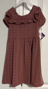 Blueberi Boulevard Girls Eyelet Mauve Dress, Size 6X-NWT - Picture 1 of 10