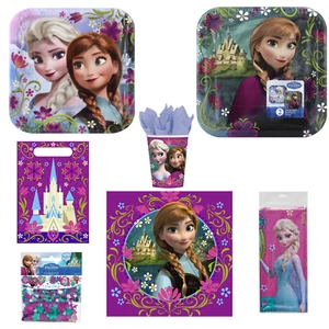 Disney Frozen Party Pack: Plates, Cups, Bags, Confetti, and Napkins - Picture 1 of 6