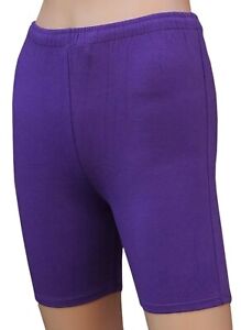 CHEX Cotton Lycra Hot Pants Premium Ladies Keep Fit Exercise Dance Short Purple