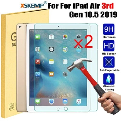 2XPcs Tempered Glass Screen Protector For iPad Air 3rd Generation Pro 10.5 New - Image 1 of 4