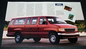 1992 FORD ECONOLINE CLUB WAGON VAN ORIGINAL DEALER INFORMATION PRINT AD 92 - Picture 1 of 3