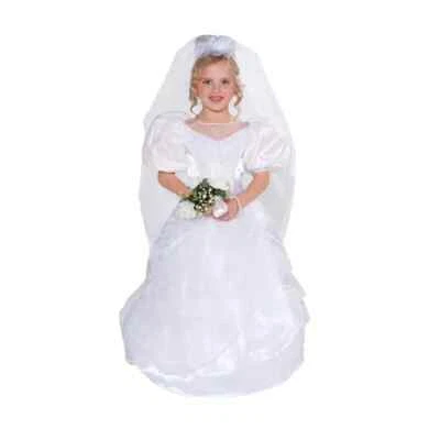 Forum Novelties First Dance With Daddy Wedding Gown Child Costume,White, M(8-10) - Image 1 of 4