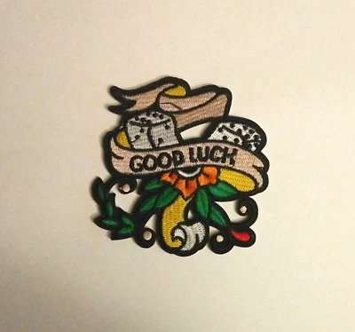 GOOD LUCK Embroidered Iron on Patch - Image 1 of 3