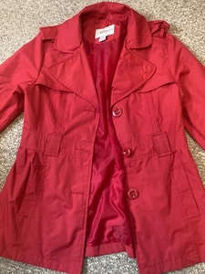 Women's Small Vintage Weather Tamer Red Rain Coat with Pockets - Picture 1 of 4