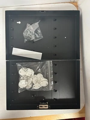 Hook-Style Key Cabinet, 28-Key, Steel, Putty, 7-3/4"w x 3-1/4"d x 11-1/2"h Safe - Image 1 of 4