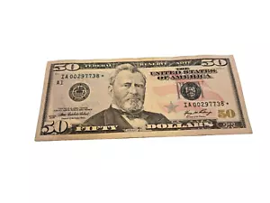 $50 Dollar Bill 2006* series, LOWER Serial # IA00297738* FRB (A) BOSTON - Picture 1 of 2