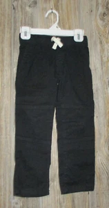 Cat & Jack Straight Pull On Pants Boys Size 4 Elastic Waist Black Msre 18x16 - Picture 1 of 9