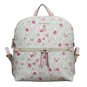 NWT Michael Kors Medium Dallas Slim Backpack in Vanilla Multi - Retail $298 - Picture 1 of 2