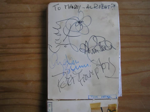 THE HERD & DEL SHANNON - HAND-SIGNED ALBUM PAGE PETER FRAMPTON,STEELE,BOWN 1967 Cover