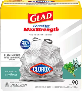 Trash Bags, Tall Kitchen Garbage Bags Forceflexplus with Clorox, 13 Gallon, E... - Picture 1 of 1