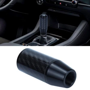 Black Carbon Fiber Pattern Manual Transmission Car Shift Lever Head Shift Knob - Picture 1 of 7
