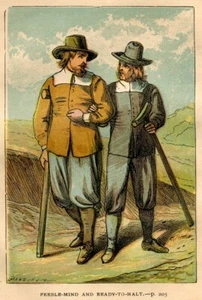 'Feeble-Mind and Ready-to-Halt' 1868 Illustration Pilgrim's Progress 3.75"x5" - Picture 1 of 3