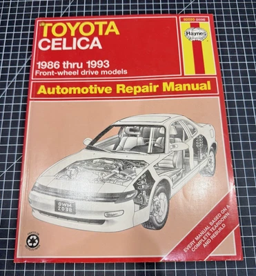 Haynes Repair Manual Toyota Celica 1986 thru 1993 Front Wheel Drive Models 92020 - Image 1 of 4