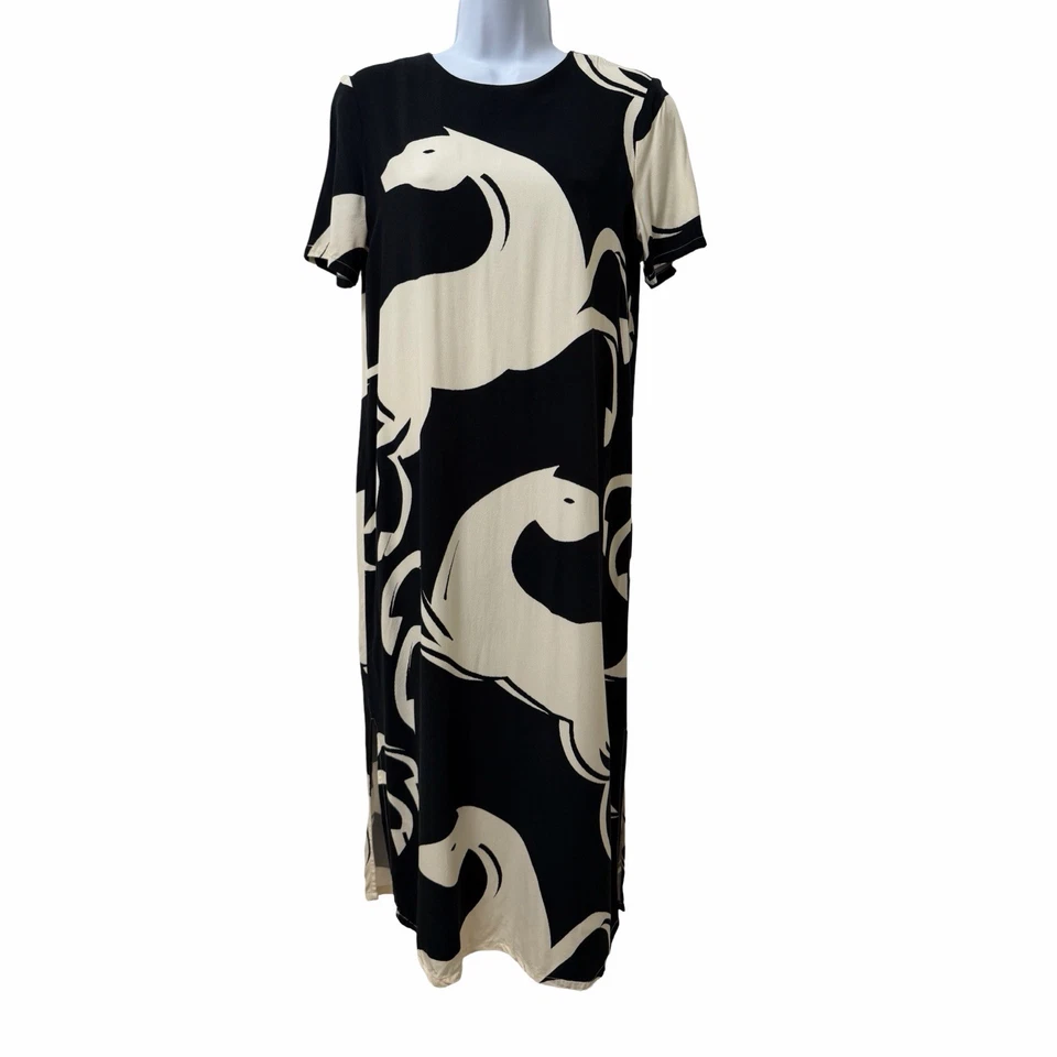 Vestido Anthropologie Corey Lynn Calter Caballos Horse Shift Midi Talla S Negro Foto 1 de 4