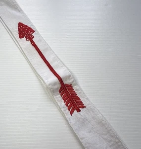 BSA Pfeilorden Tortur Schärpe weiß rot bestickt Pfeil Länge 53" AS-243 - Bild 1 von 10