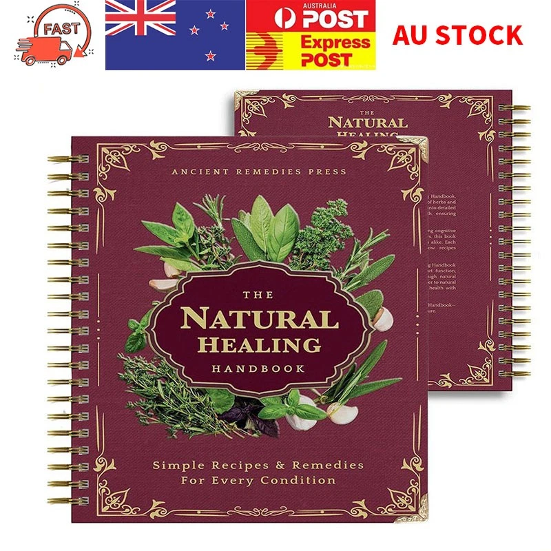The Natural Healing Handbook, Spiral-Bound Guide For Herbal Remedies And Natural - image 1 of 4