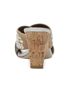 DONALD PLINER Womens Sand Beige Giliansp Block Heel Slip On Suede Sandals 7 M - Picture 1 of 6