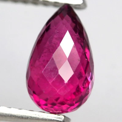 1.71Ct. Natural Rhodolite Garnet Hot Pink Pear With Checker Bord Cut Africa - Image 1 of 4