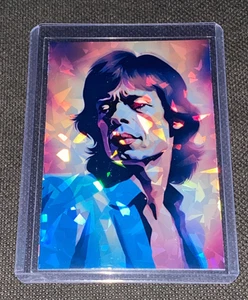Mick Jagger Rolling Stones Custom Prizmatic Holographic Art Card - Picture 1 of 4