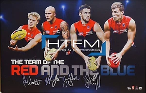 Melbourne Demons Four Player Facsimile AFL Official Licensed Print Unframed - Picture 1 of 2