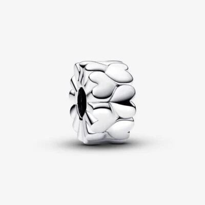 Pandora Clip Cuori in Rilievo 792828C00 S925 ALE - Immagine 1 di 4