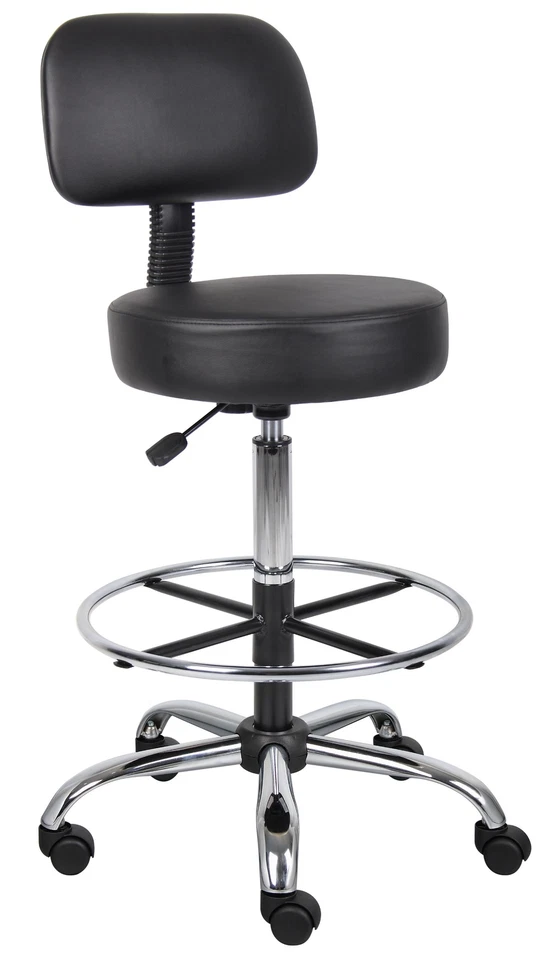 Boss Office Products B16245-BK Be Well Medical Drafting Stool