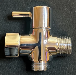 T-adapter Valve 3-Way Brass For Toilet Bidet Shower Head Diverter 7/8"/ 1/2" - Picture 1 of 2