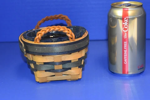 Longaberger Collectors Club 1998 Hostess Only Thyme Basket Braided Leather Combo Cover