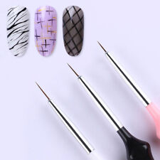 3 Pcs UV Gel Liner Brushes Set Acrylic Pen Gourd Handle  Nail Art Tools