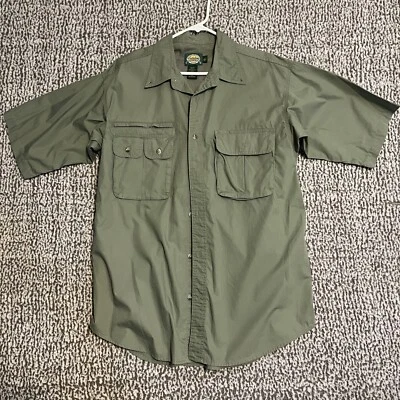Cabelas Men’s Fishing/Hunting Shirt size Large Green Button Down Vented - Image 1 of 4