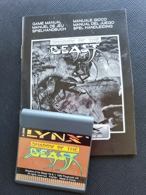 SHADOW OF THE BEAST Atari Lynx NEW CARTRIDGE AND MANUAL NO BOX - Image 1 of 3