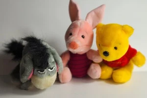 Vintage 1991 Sears Lot Winnie The Pooh,Piglet,Eeyore 6" Plush - Picture 1 of 7