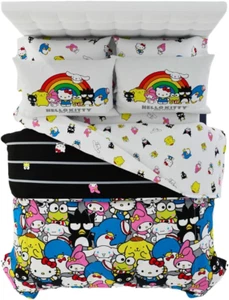 Hello Kitty & Friends 7-Piece Full Bedding Set, Super Soft Comforter & Sheets - Picture 1 of 7