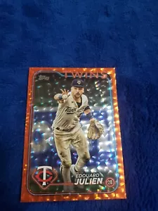 2024 Topps Series 2 EDOUARD JULIEN Minnesota Twins ORANGE FOIL #'d /299 - Picture 1 of 2