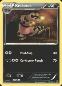 2x (BW5-65) Krokorok (U) Pokemon B&W Dark Explorers Card # 65 - Picture 1 of 1