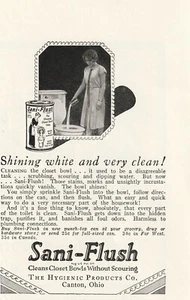 Santa flush toilet bowl cleaner Hygienic Products Co.Clinton Ohio black & white - Picture 1 of 5