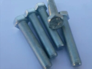HEX HEAD SET SCREWS BOLTS [E]  3/8" UNF X 2" LONG   X 5   BZP - Picture 1 of 1