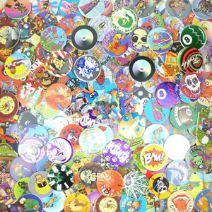 Lot of 100 Pogs / Milk Caps + Slammer Unsorted! Retro Game Nostalgia!