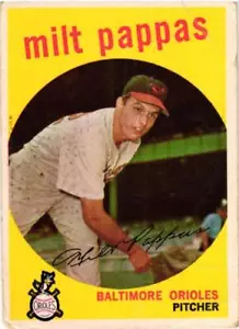 MILT PAPPAS 1959 Topps #391 FREE SHIPPING B14R3S11P17 - Picture 1 of 2