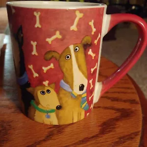 HUNDEKNOCHEN PFOTENABDRÜCKE PORZELLAN KAFFEETASSE VON GIBSON - DEBI HRON 2006 - Bild 1 von 5