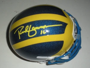 RICH GANNON DELAWARE BLUE HENS,LOSANGELES RAIDERS BECKETT/COA SIGNED MINI HELMET - Picture 1 of 1