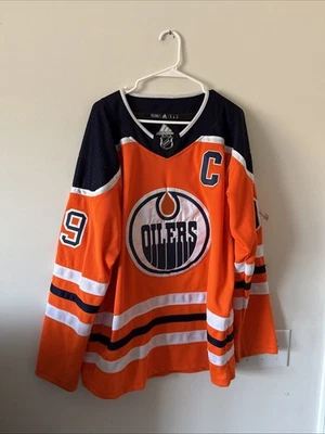 Men’s adidas Wayne Gretzky #99 Edmonton Oilers NHL Hockey Jersey Sz 50 - Orange - Image 1 of 4