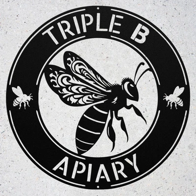 Custom Queen Bee Metal Art Sign Personalized Beekeeper Gift Apiary Decor Signs - Image 1 of 4