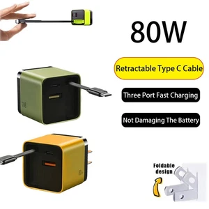 Chargeur 3 en 1 GaN évolutif 80w Max Module Chargeur Rapide avec Ports Type C & USB - Photo 1 sur 18
