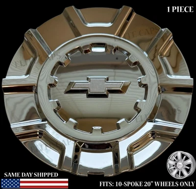 1PC Wheel Center Hub Cap 2014-2018 Chevrolet Silverado High Country  20'' Chrome - Image 1 of 2