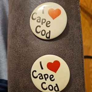 Vintage I Love Cape Cod Button Pin SET 2 PINS - Bild 1 von 9