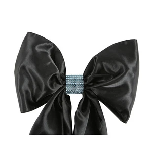 25 Light Blue Rhinestone Bow Covers - 8 Row - wedding chair sash reusable - Picture 1 of 5